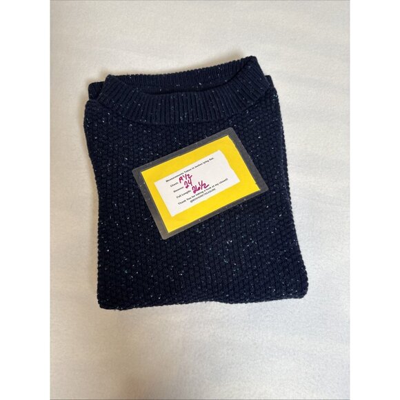 Talbots Womens Blue Speckled Knit Cotton Blend Pullover Sweater Size Med - Picture 8 of 8